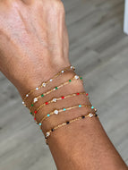 Dainty enamel bracelet