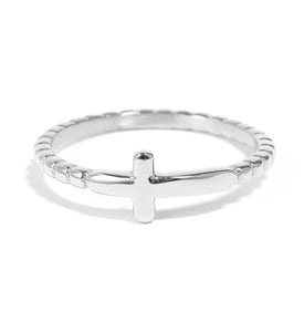 Beaded Cross Ring