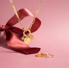 Load image into Gallery viewer, Engravable Paperclip Charm Holder Necklace