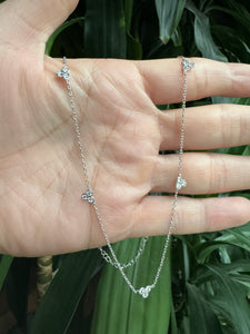 Mini gem cluster necklace