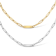 Load image into Gallery viewer, Personalized paperclip necklace