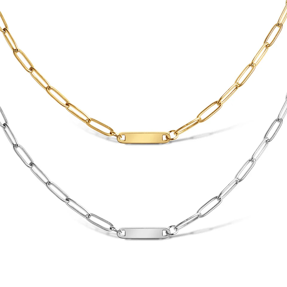 Personalized paperclip necklace