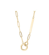 Engravable Paperclip Charm Holder Necklace