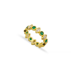 Gemstone infinity ring