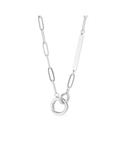 Load image into Gallery viewer, Engravable Paperclip Charm Holder Necklace