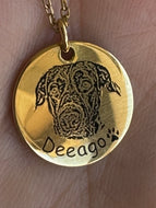 Laser engraved pendant