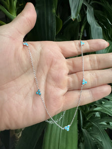 Mini gem cluster necklace