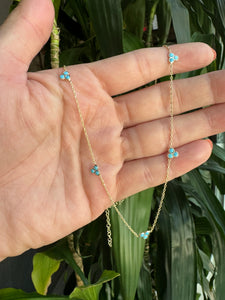 Mini gem cluster necklace