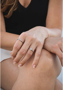 Beaded Cross Ring