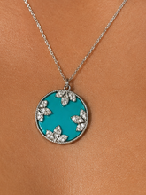 Load image into Gallery viewer, Turquoise enamel necklace