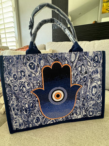 Hand-made lucky eye Large Bag