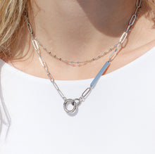 Load image into Gallery viewer, Engravable Paperclip Charm Holder Necklace