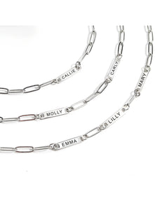 Personalized paperclip necklace