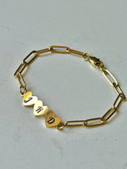 Three hearts bracelet