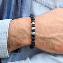 Load image into Gallery viewer, Mens personalized stone bracelet