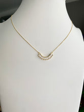 Load image into Gallery viewer, Moon baguette necklace