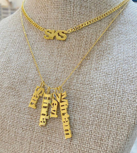 Vertical Names Personalized Necklace