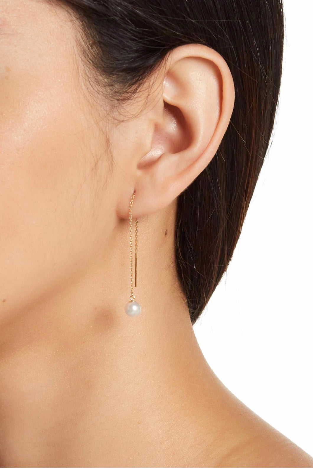 Pearl chain earrings
