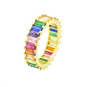 Baguette Ring Rainbow