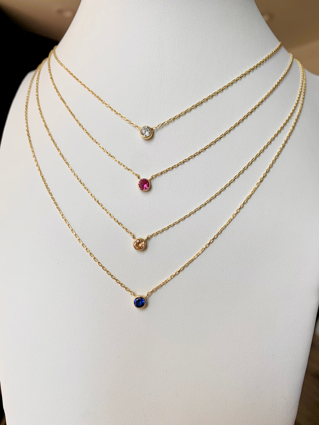 Single Stone Birthstone Necklace