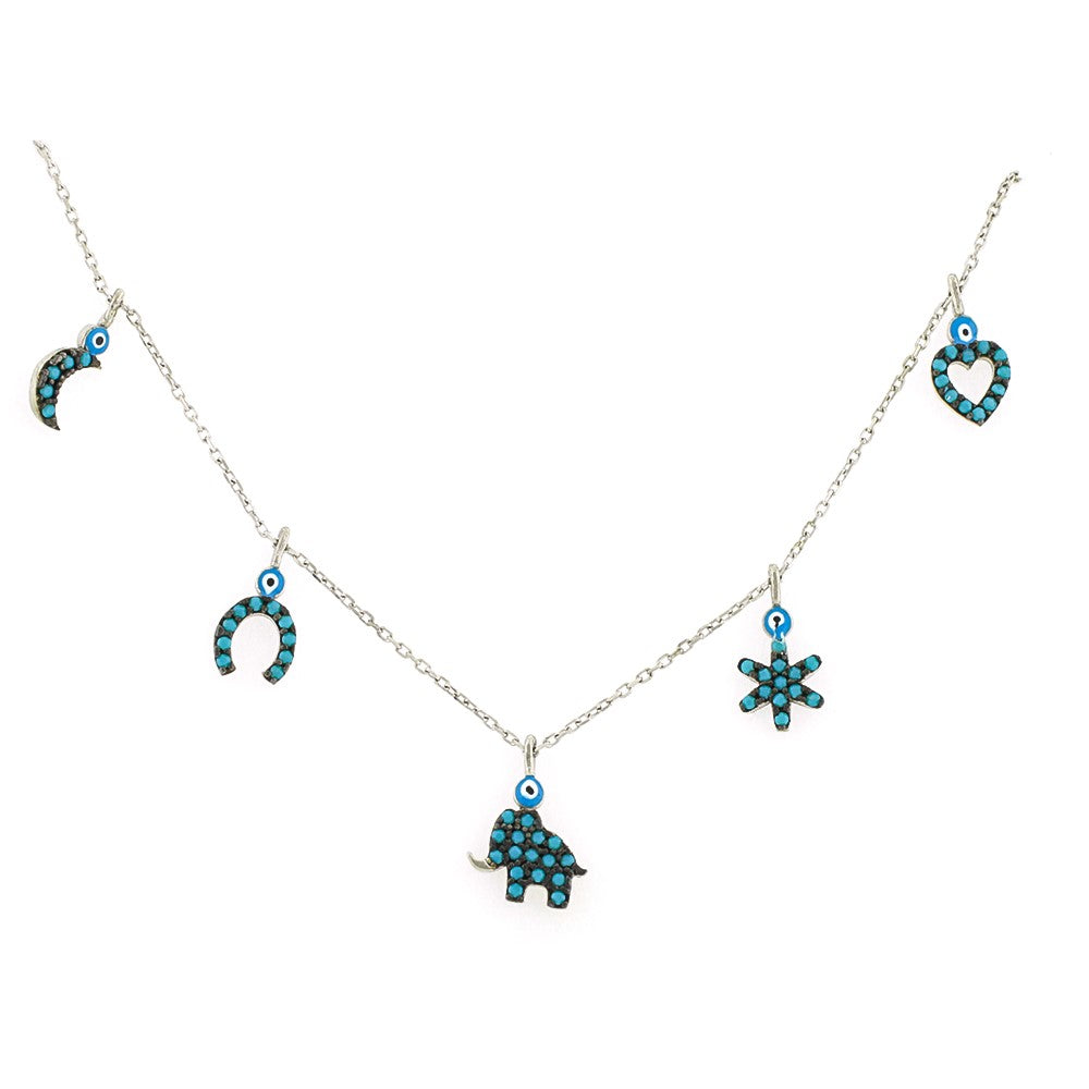 Charms necklace Turquoise