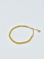 Sterling Silver Sphere chain bracelet - 4mm beads