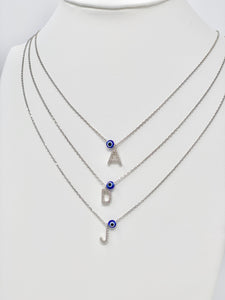 Sterling Silver .925 Initials with eye - Silver