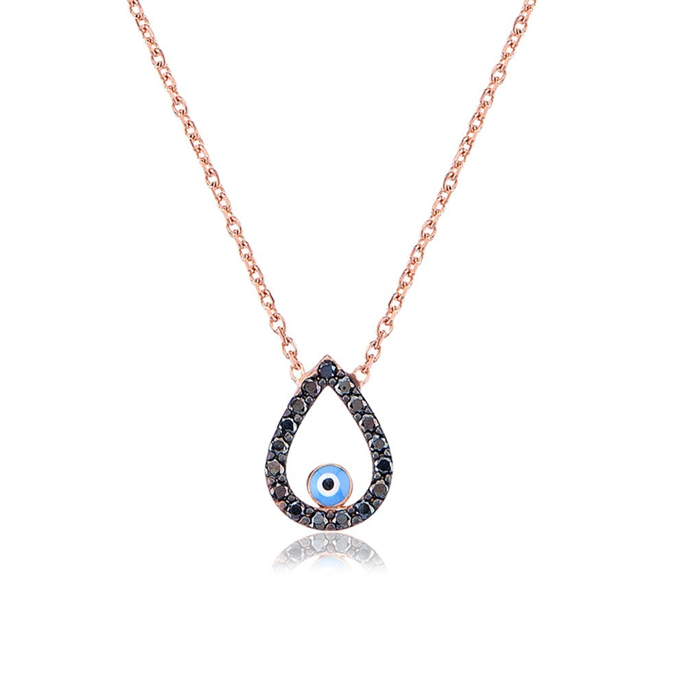 Teardrop necklace Hematite