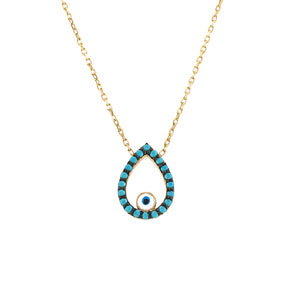 Teardrop necklace Turquoise