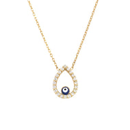 Teardrop necklace Clear