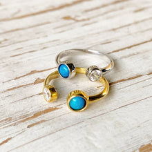 Load image into Gallery viewer, Gemstone and bezel stone ring