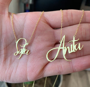 Cursive Font Personalized Necklace