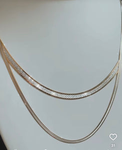 Double sided Herringbone necklace