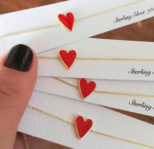 Enamel Heart Bracelet