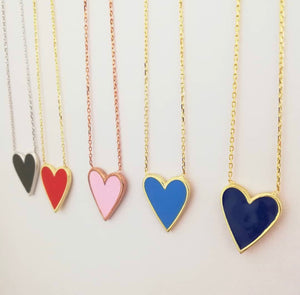 Enamel Heart Necklace