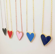 Enamel Heart Necklace